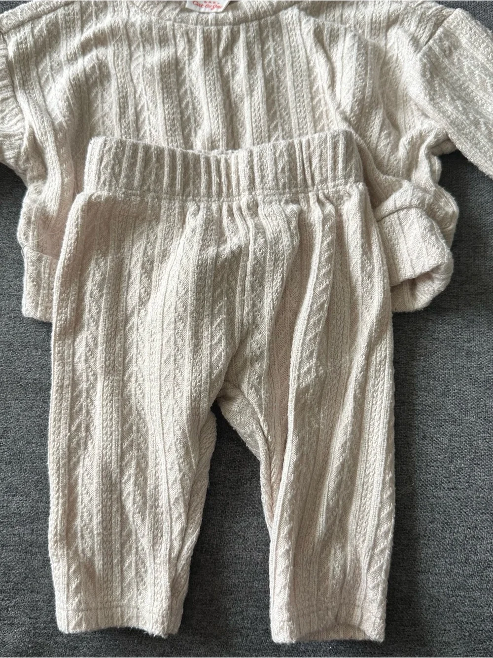 Cozy Cream Knit Two-Piece Set
